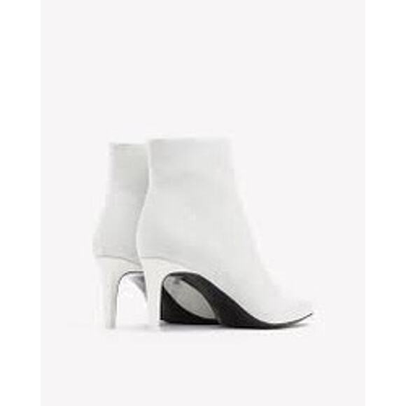 Rag & Bone Beha White Suede Leather Stiletto Ankle Boot Size 9 (39) - Picture 2 of 15